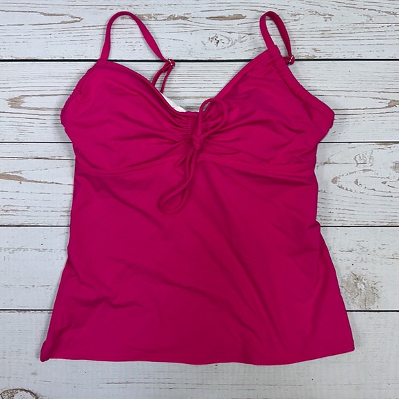 Lands' End Other - Lands End Pink Underwire Tankini Top, Sz 10L